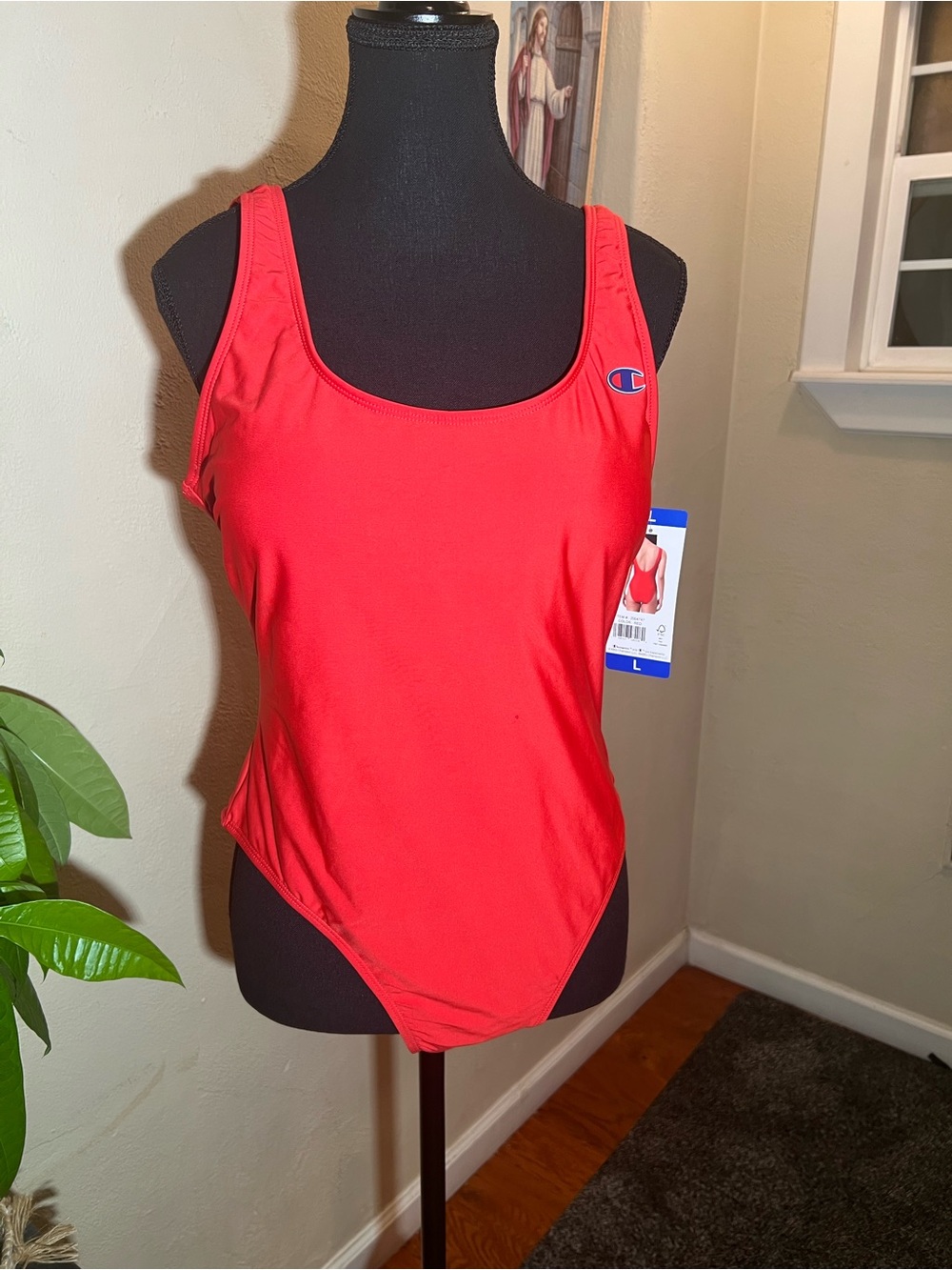 Champion Bright Red One-Piece swimsuit